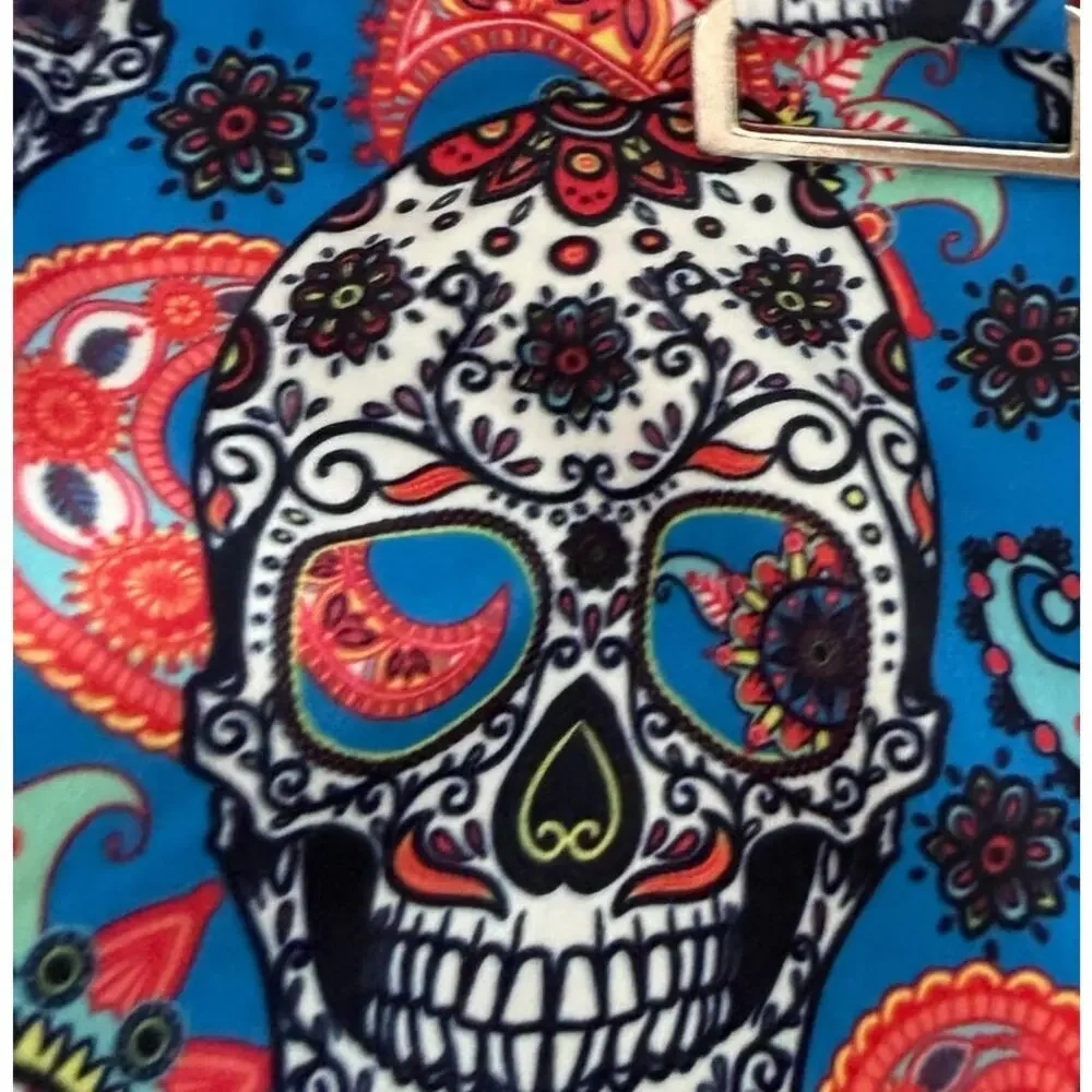 Peter Millar Collection Sugar Skull Print Swim Trunks Blue XL